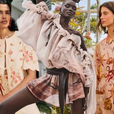 collage of women wearing boho brands