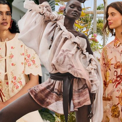 collage of women wearing boho brands