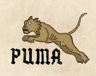 Puma logo in a Medieval style