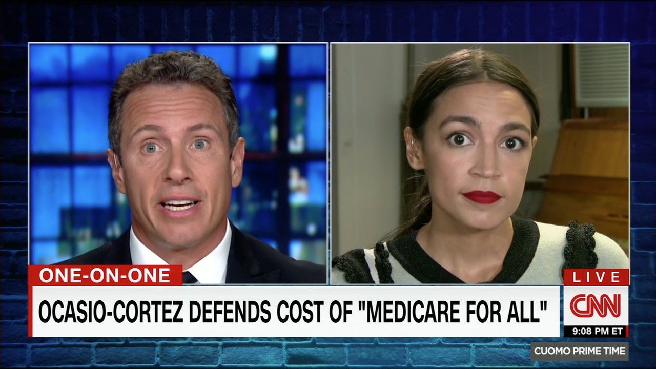 Alexandria Ocasio-Cortez on Chris Cuomo.