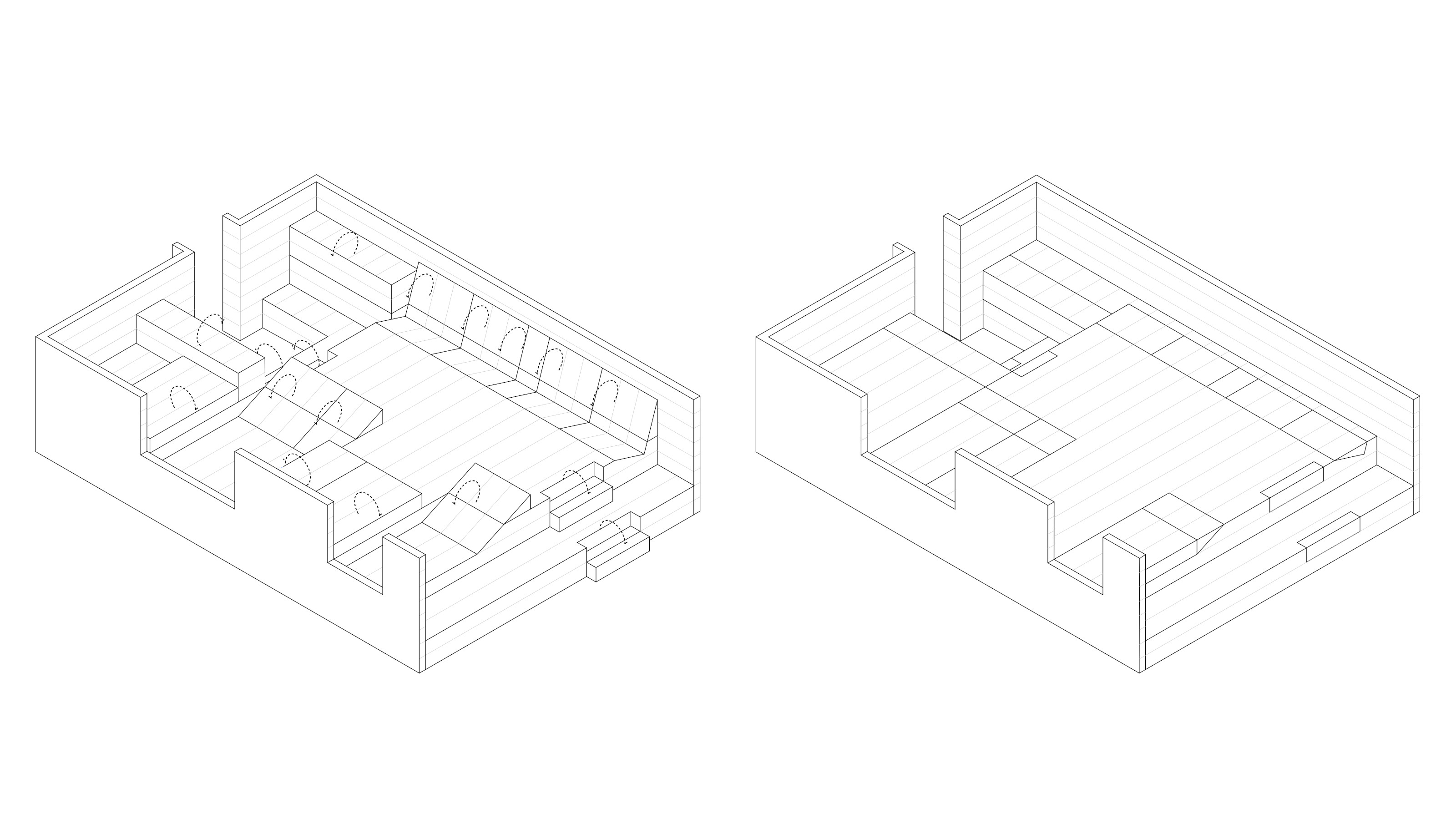 A drawing of the felt landscape