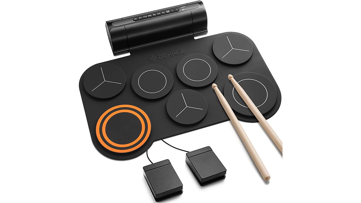 Donner’s DED-20 is a roll-up drum pad that fits in your backpack
