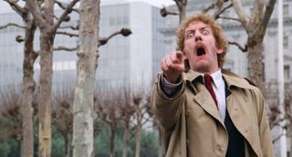 a still from the 1978 version of Invasion of the body snatchers