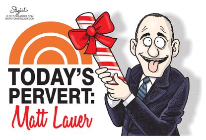 Political cartoon U.S. Matt Lauer sexual harassment