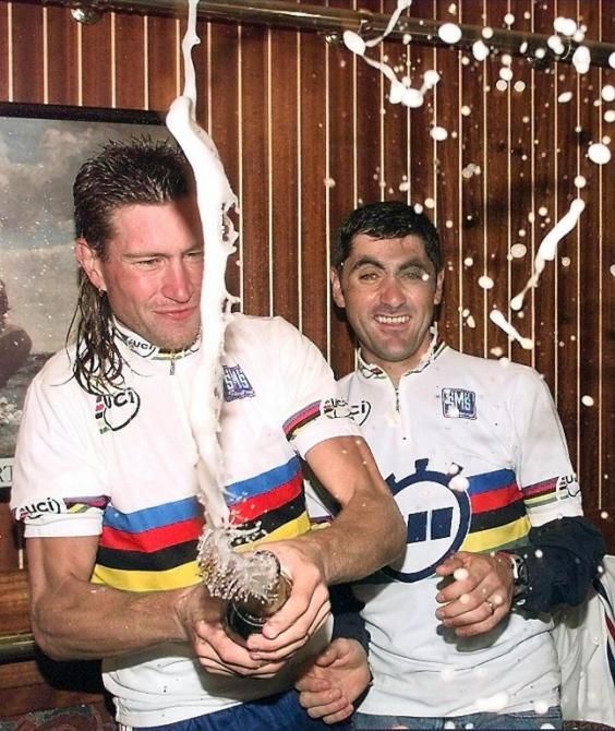 1997 Worlds: France had plenty to celebrate in San Sebastian, Spain as Laurent Brochard won the road race while compatriot Laurent Jalabert earned the time trial world title
