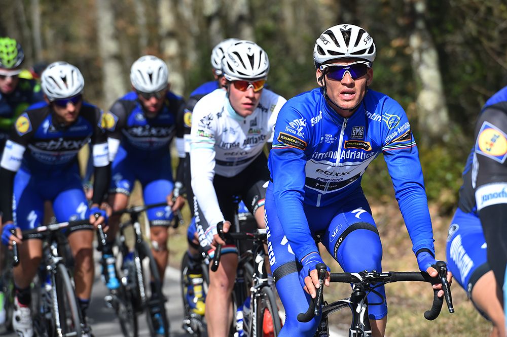 Zdenek Stybar (Etixx-Quickstep) in the leader's jersey