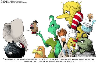 Editorial Cartoon U.S. dr seuss gop sesame street mr potato head