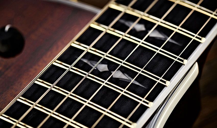 The T5z feels 'electric' with medium-jumbo fretwire and a 12-inch fingerboard radius
