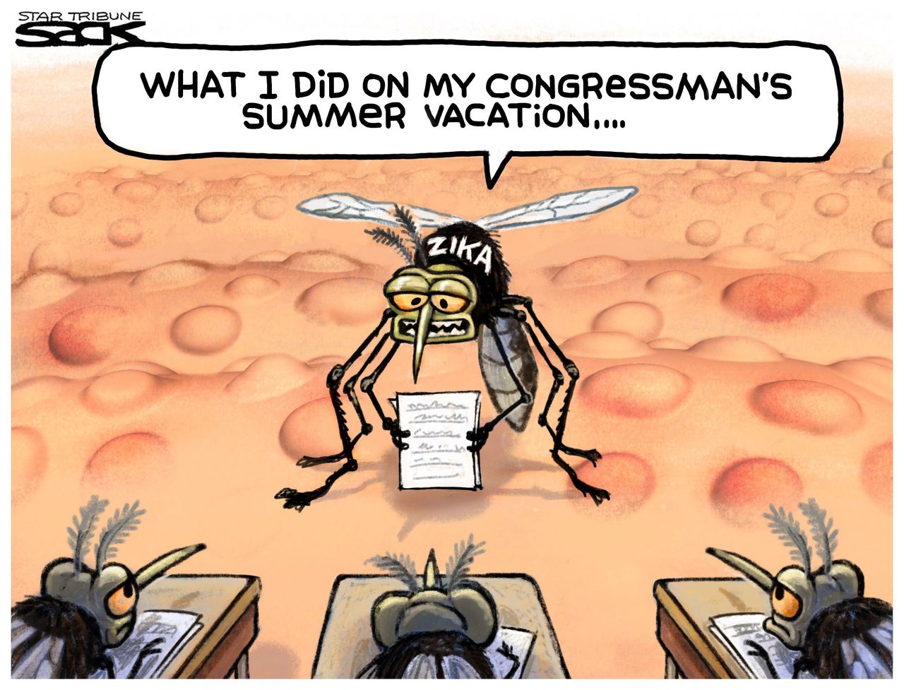 Political cartoon U.S. Zika virus Congress