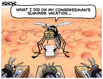 Political cartoon U.S. Zika virus Congress