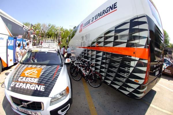 The Caisse d'Epargne set-up at the start