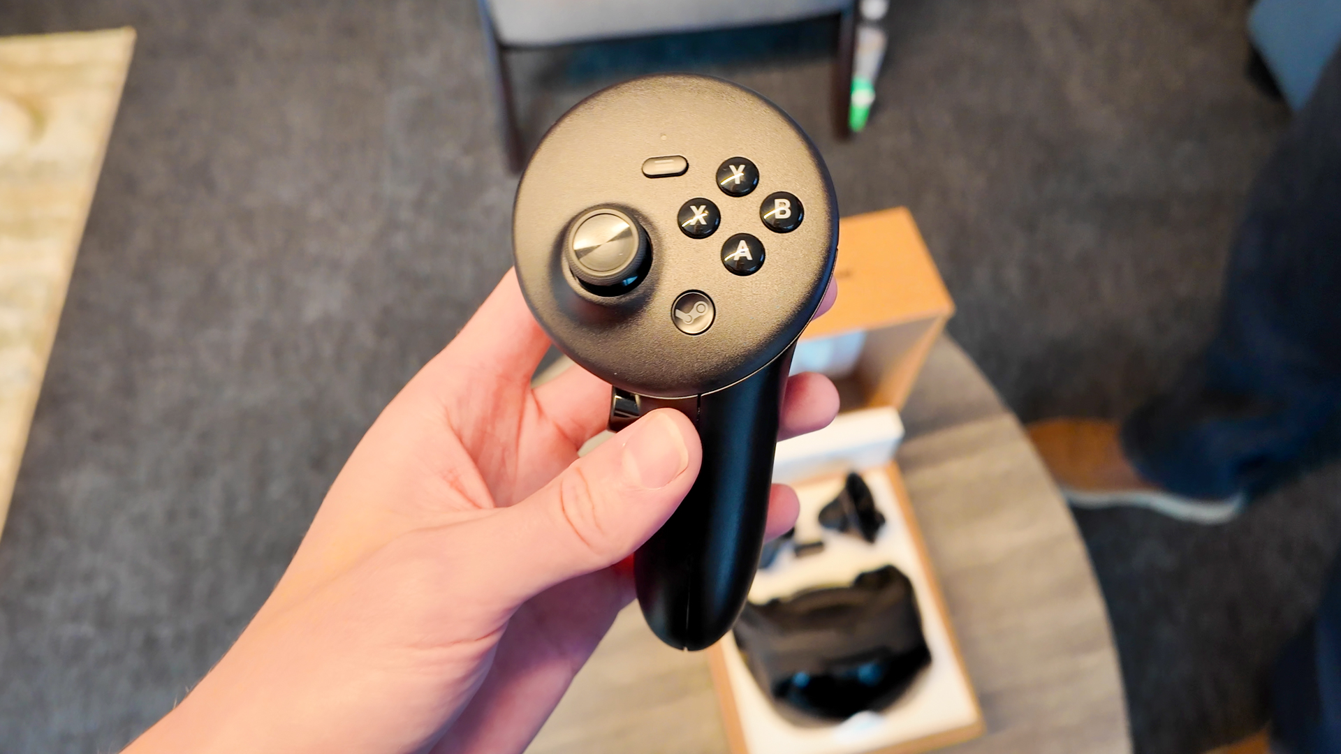 Hands-on with Valve's new VR headset, the Steam Frame, during an interview at Valve HQ in Bellevue, Washington.