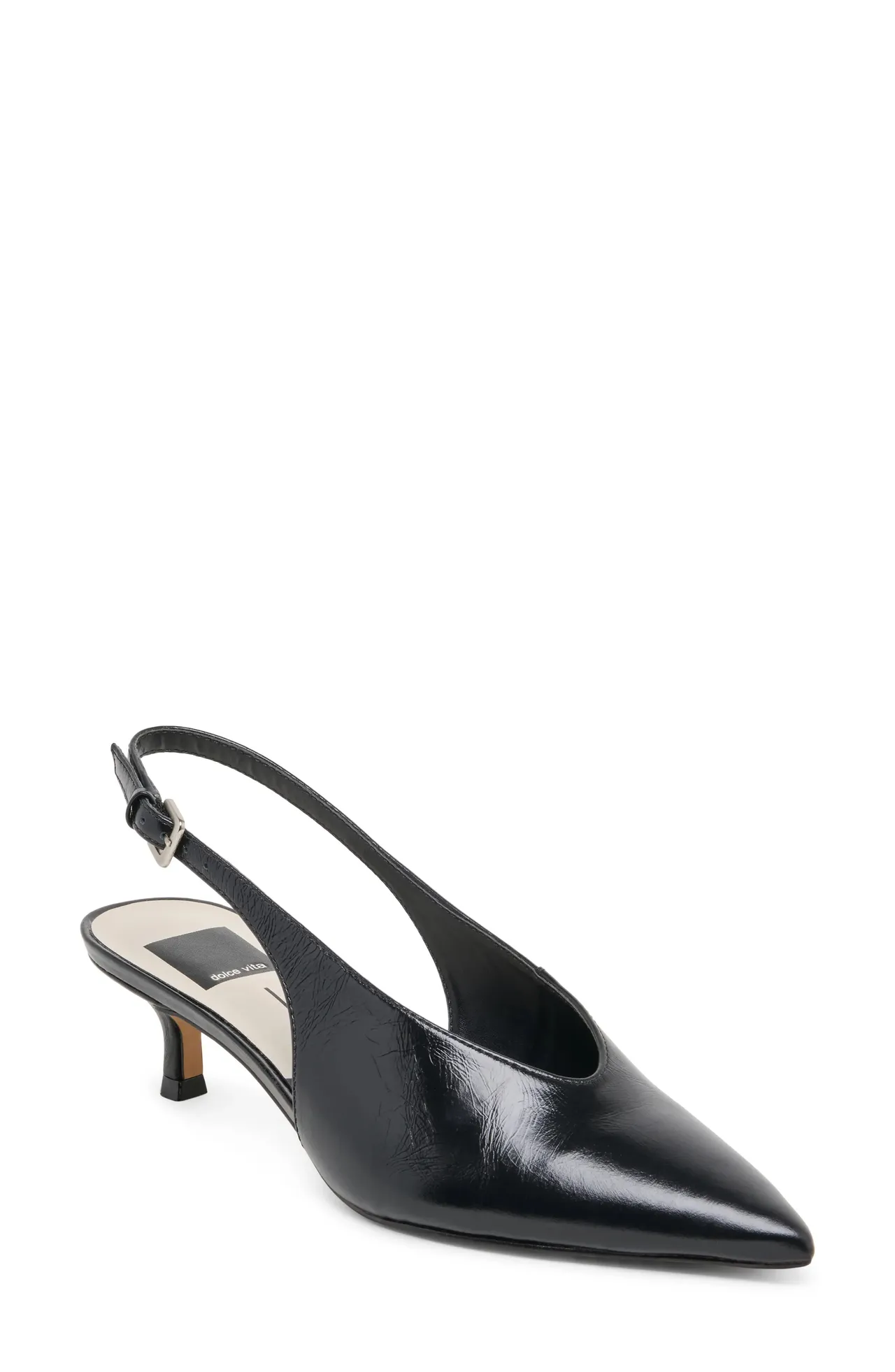 Alenna Slingback Pointed Toe Kitten Heel Pump