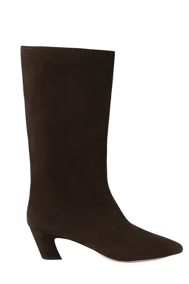 Cleo Brown Suede Mid-Calf Boot - Brown / 5