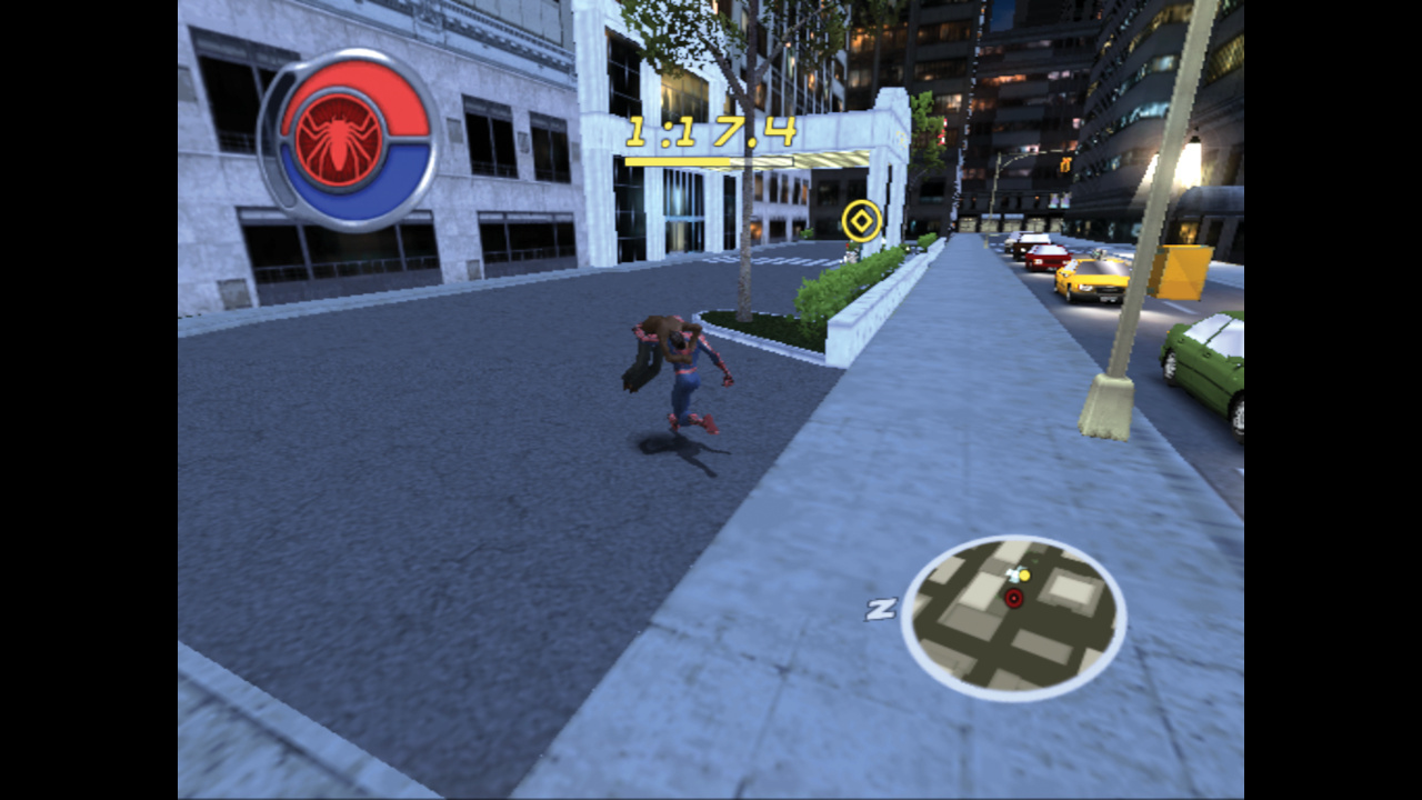 Spider-Man delivers an injured citizen to a New York City hospital, from Retro Gamer's Making of Spider-Man 2: The Game