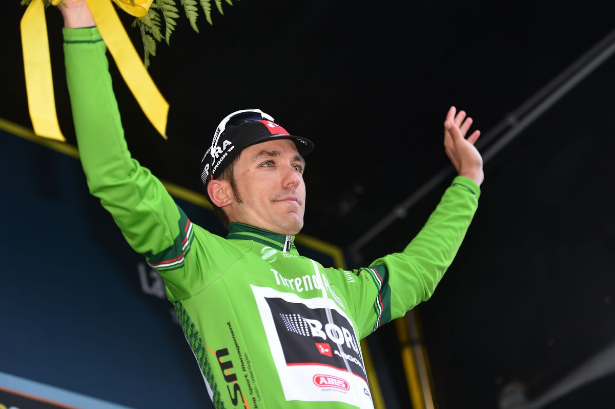 Cesare Benedetti (Bora-Argon 18) in the KOM jersey