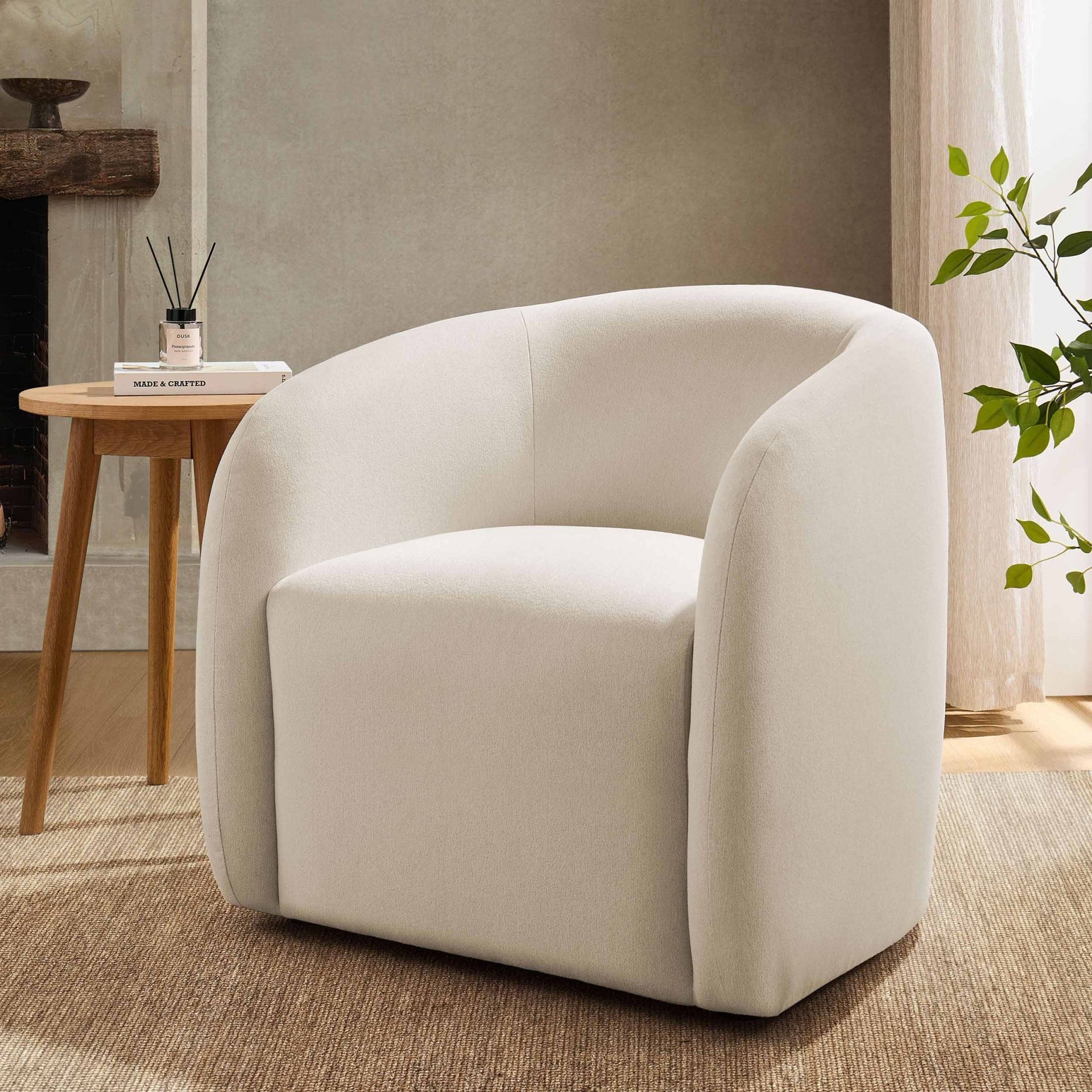 Liberty Accent Chair - Cream Linen