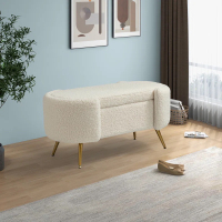 Willa Arlo Modern Upholstered Flip Top Storage Bench