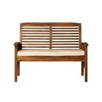 Modern Acacia Wood Outdoor Loveseat | Was $588.95 Now $471.16 at Pier 1