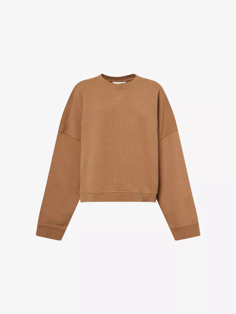 Box Round-Neck Cotton-Jersey Sweatshirt