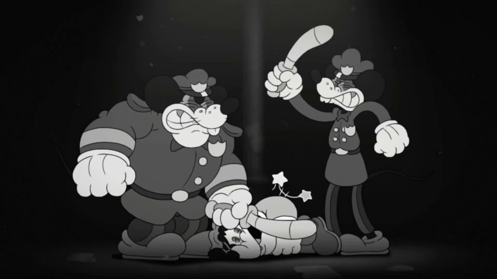 Mouse police beating up Shrews in MOUSE: P.I. For Hire