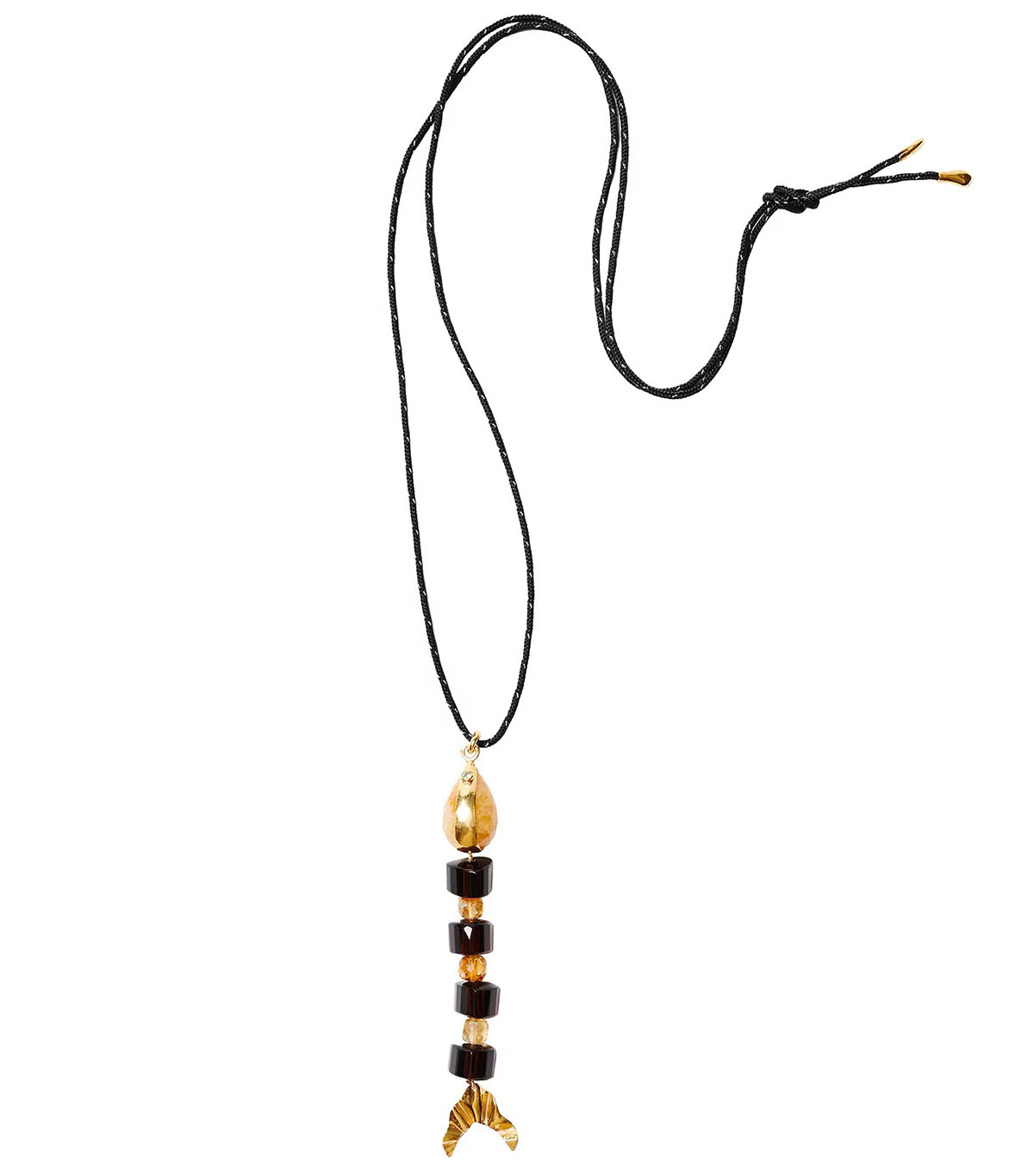 CHAN LUU, Beaded Fish Pendant Necklace