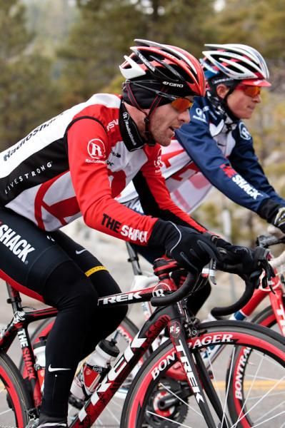 Levi Leipheimer and RadioShack teammate Ben King out on a ride.