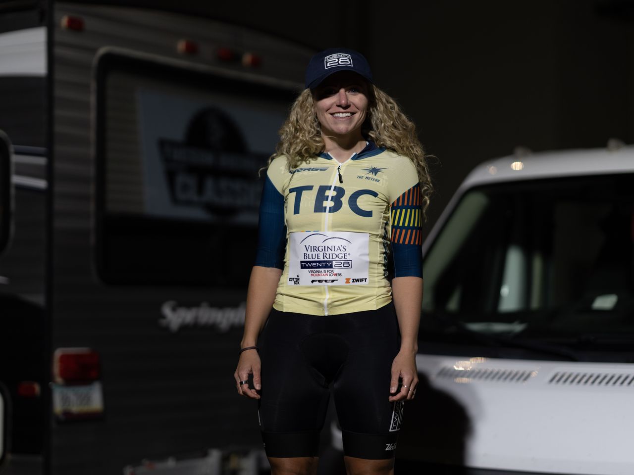 Anna Hicks won the leader's jersey in the ITT on stage 1 and held it across all stages
