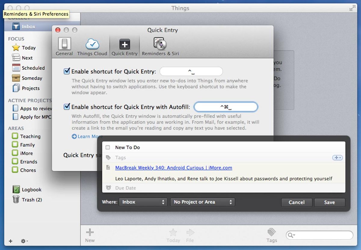 Things for iPhone, iPad, and Mac review | iMore