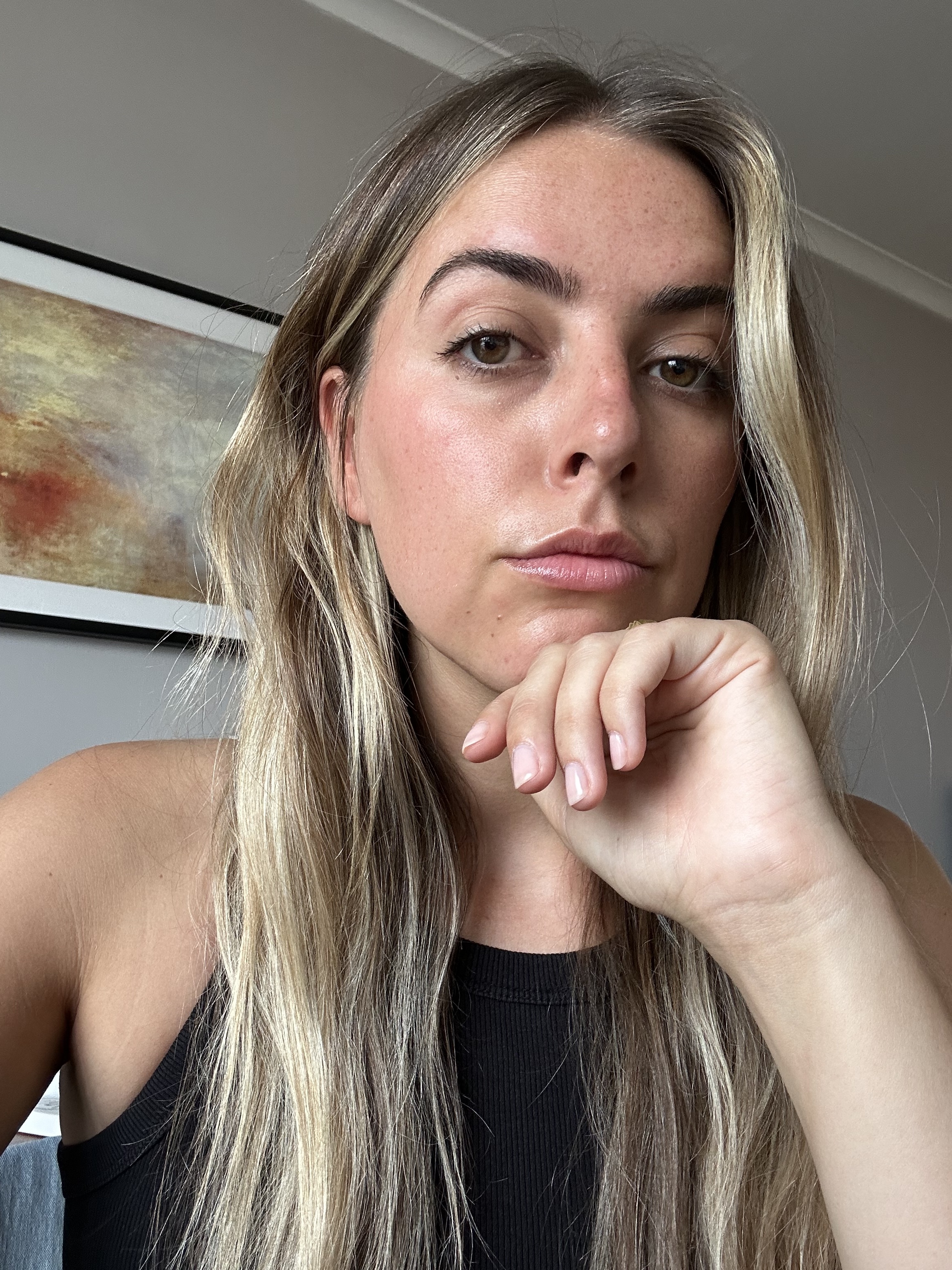 Shannon Lawlor after using Tatcha skincare products