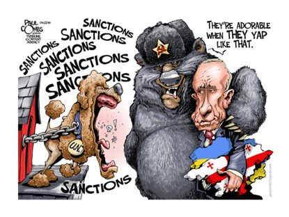 Political cartoon Putin sanctions