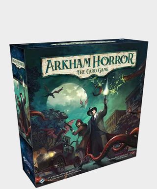 Arkham Horror: The Card Game 2nd Edition box on a plain background