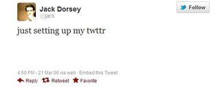 The launch of Twitter was presented with this simple tweet from its founder Jack Dorsey back in 2006
