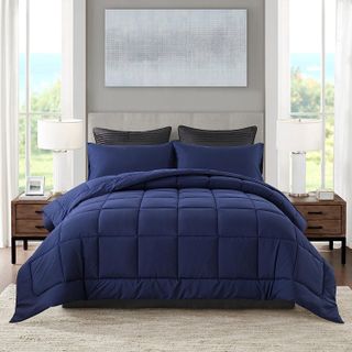 Dark Blue Bedding Set