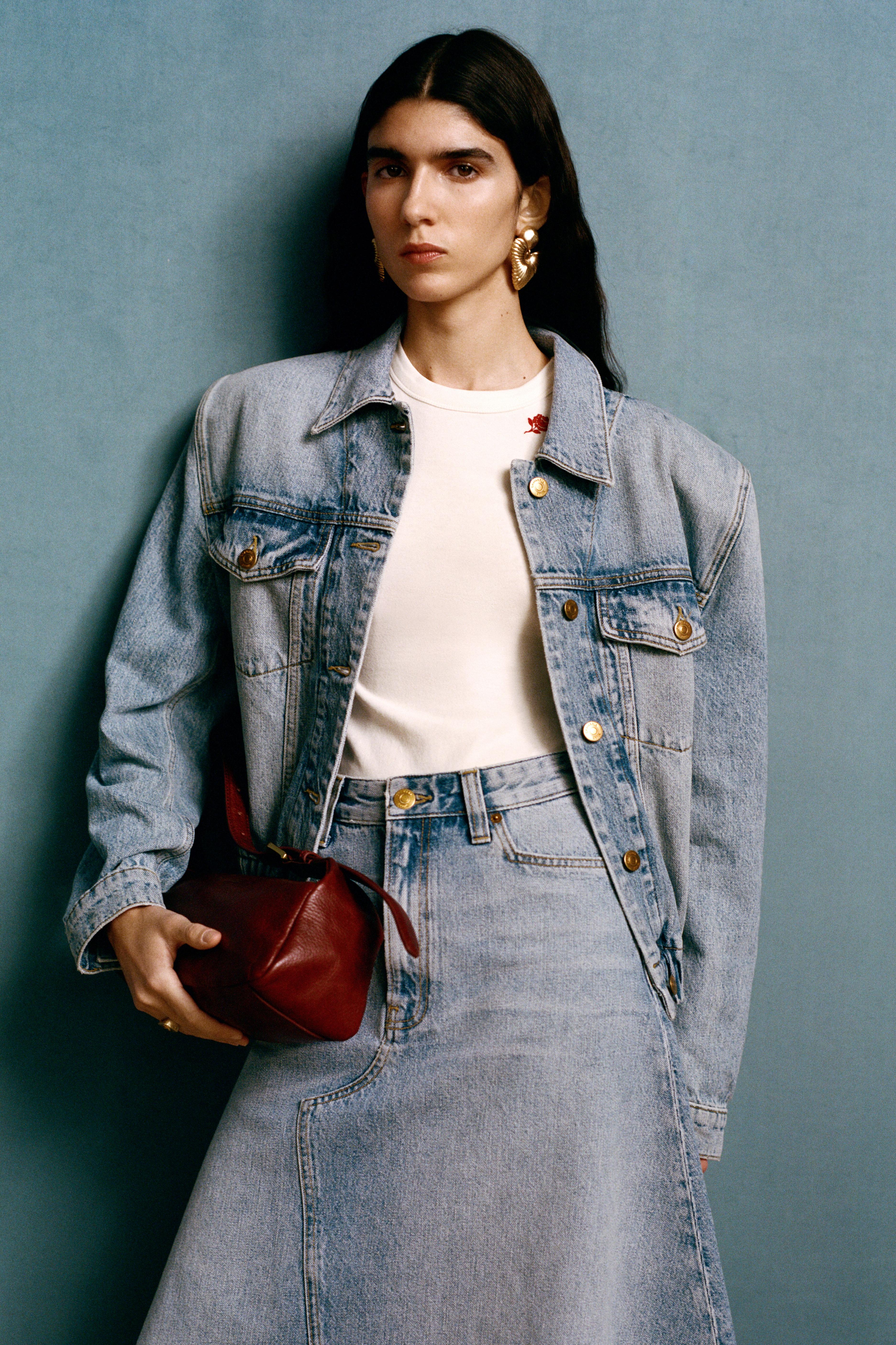 Shoulder Pad Denim Jacket Willy Chavarria X Zara
