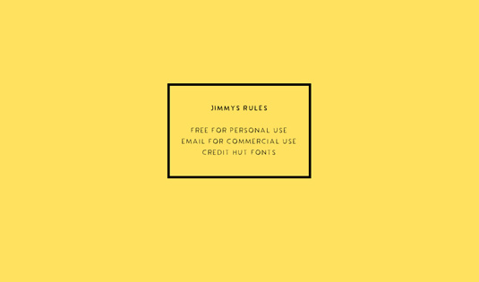 Free font: Jimmy