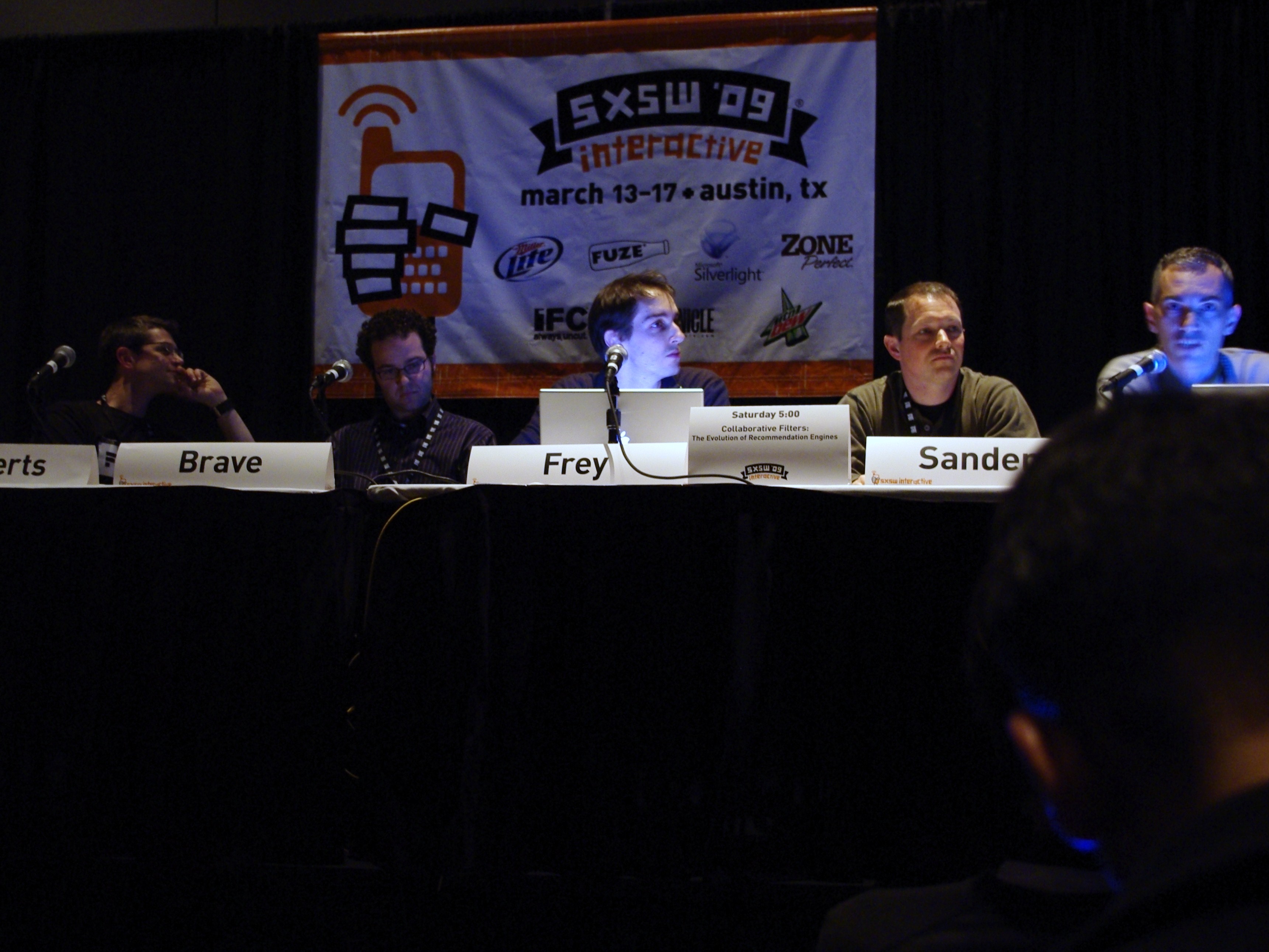 Collaborative filtering panel at SXSWi