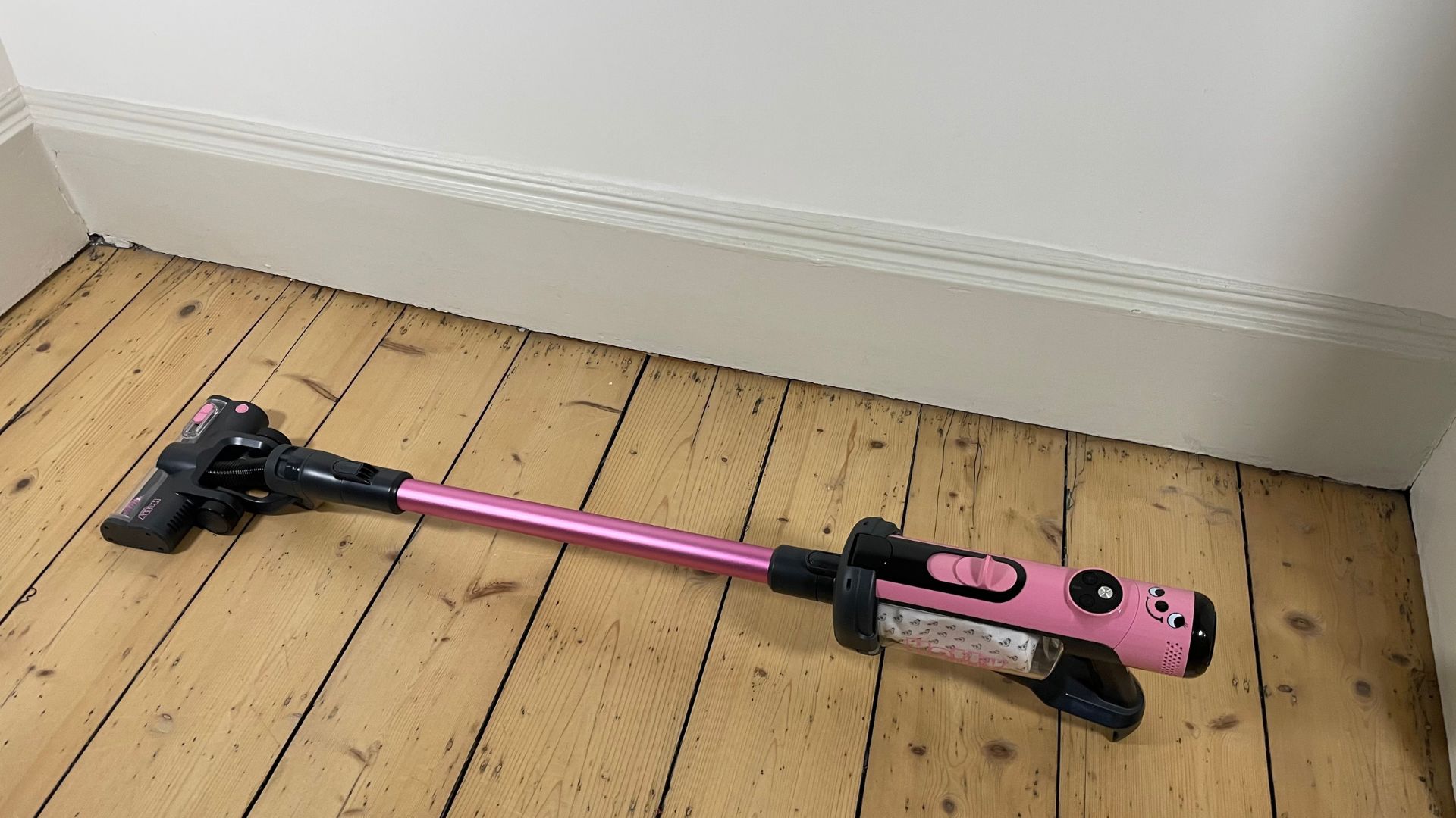 Hetty Quick Cordless Vacuum being tested in my home