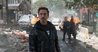Tony Stark looks on in horror