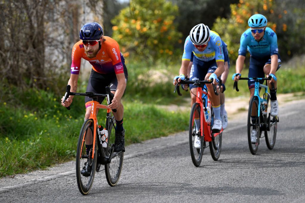 LOULE PORTUGAL FEBRUARY 20 Colin Joyce of United States and Team Human Powered Health competes during the 48th Volta Ao Algarve 2022 Stage 5 a 173km stage from Lagoa to MalhoLoul 514m VAlgarve2022 on February 20 2022 in Loule Portugal Photo by Luc ClaessenGetty Images