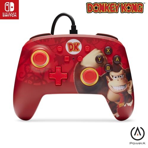 Powera Enhanced Nintendo Switch and Switch 2 Wired Controller - Donkey Kong Flex, Gamepad, Game Controller, Wired Controller, Officially Licensed