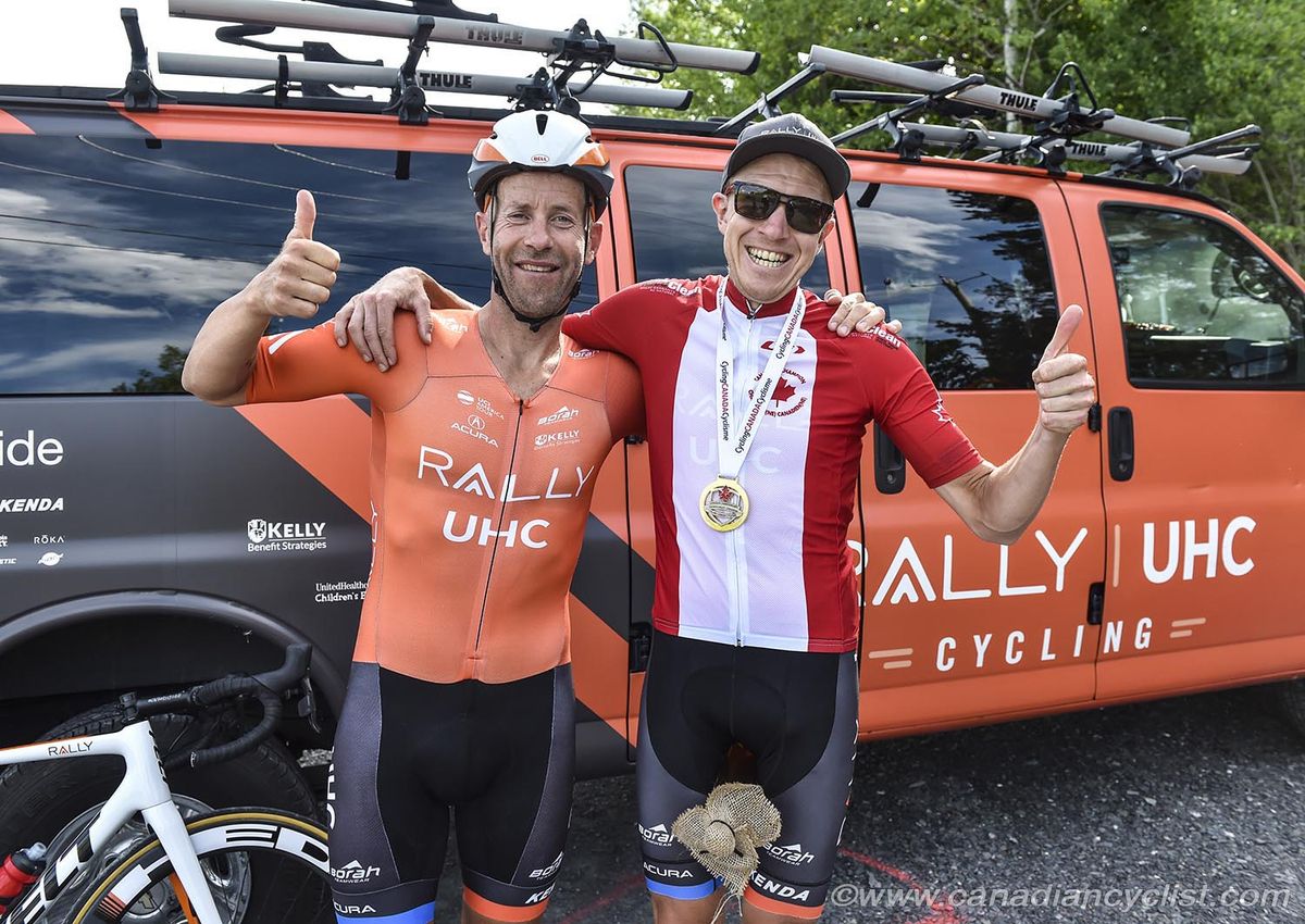 Svein Tuft and Rob Britton after the podium ceremony