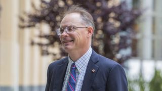 Tim Sweeney arrives at U.S. district court in Oakland, California, U.S., on Friday, May, 14, 2021
