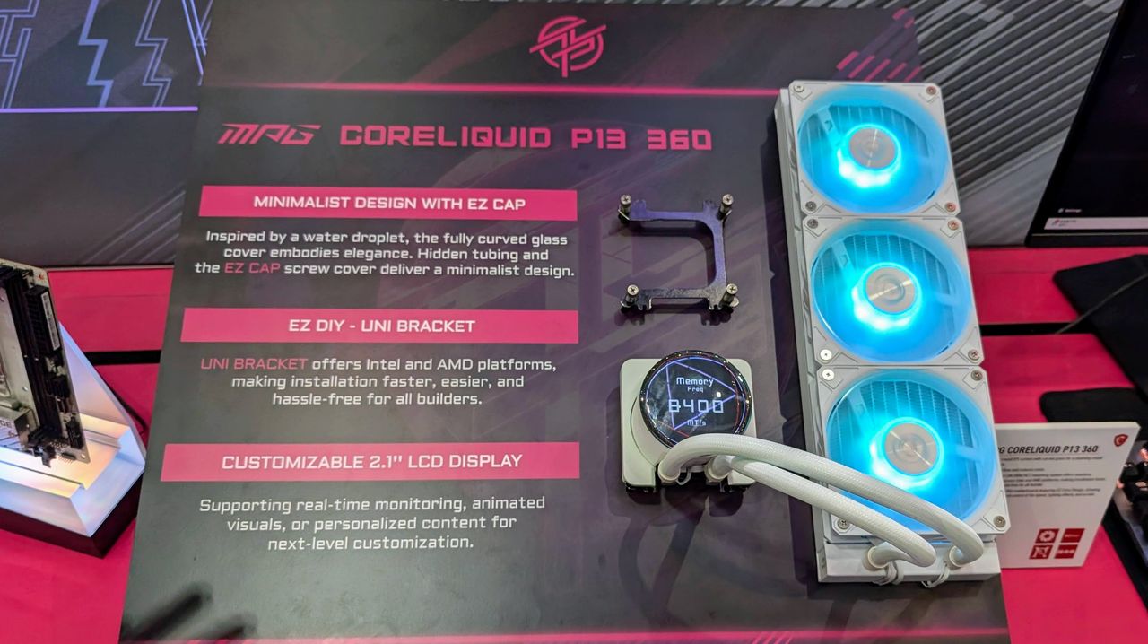 MSI MPG Coreliquid P13 Series AIO cooler at Computex 2025