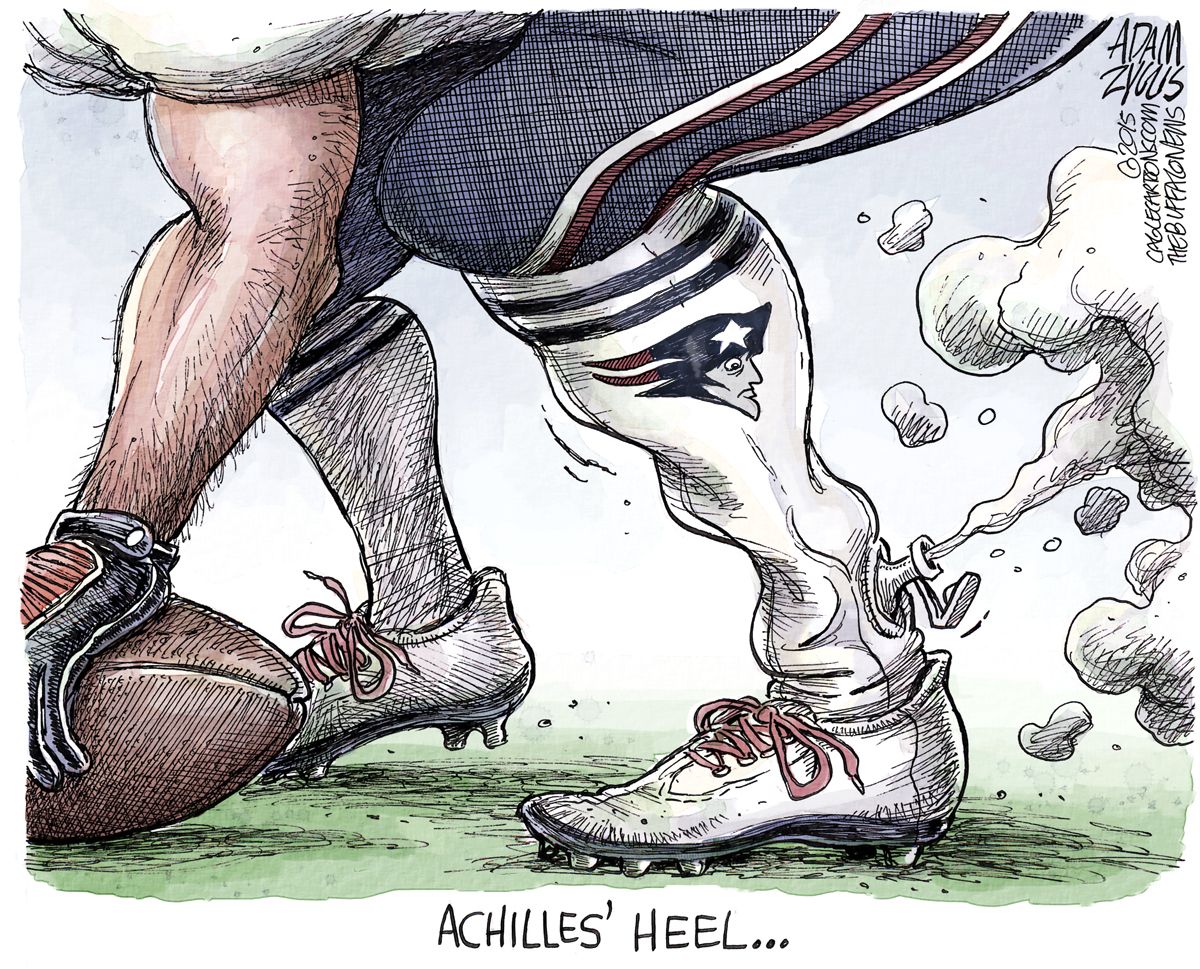 Editorial cartoon U.S. NFL Deflategate