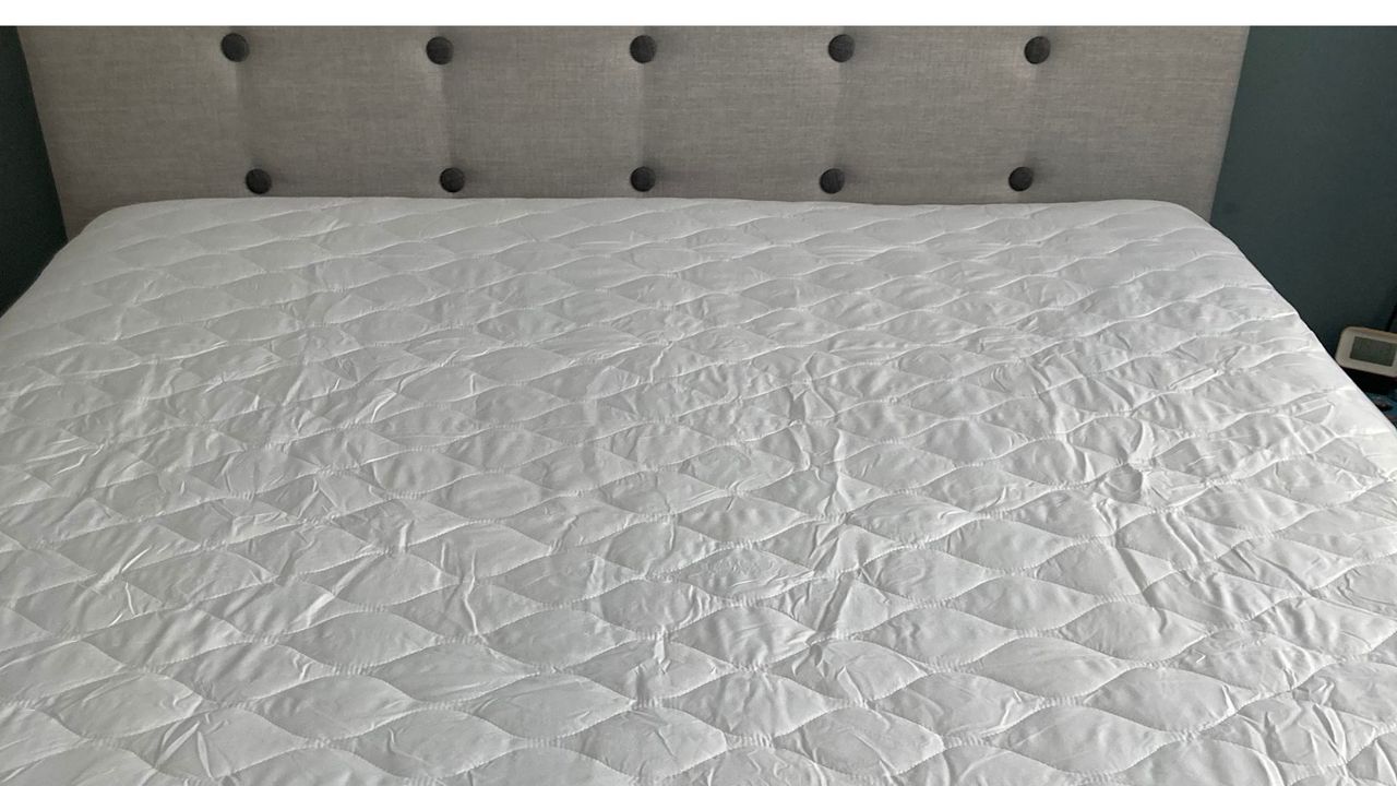 M&amp;S Fresh &amp; Cool Mattress Protector on our tester, Linda's bed