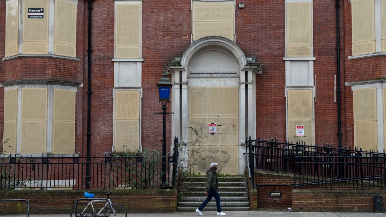 A closed police station in Hackney