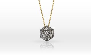 'Geometric Icosagon' diamond necklace
