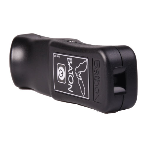 The Batbox Baton bat detector on a white background.