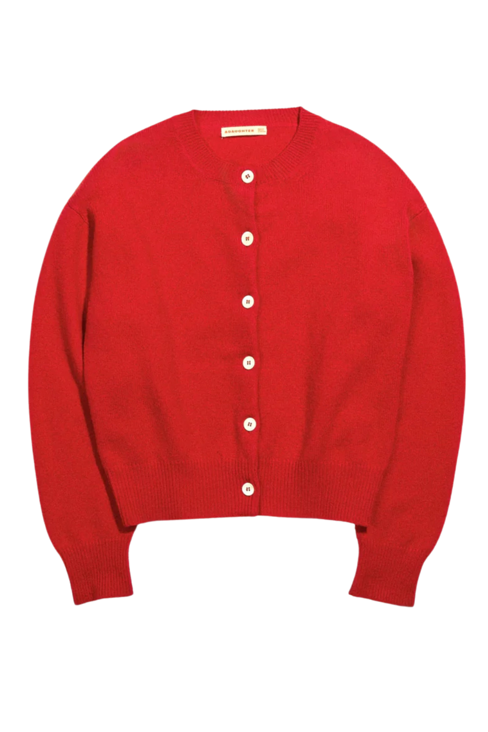 Ada Crewneck Cardigan in Poppy Red